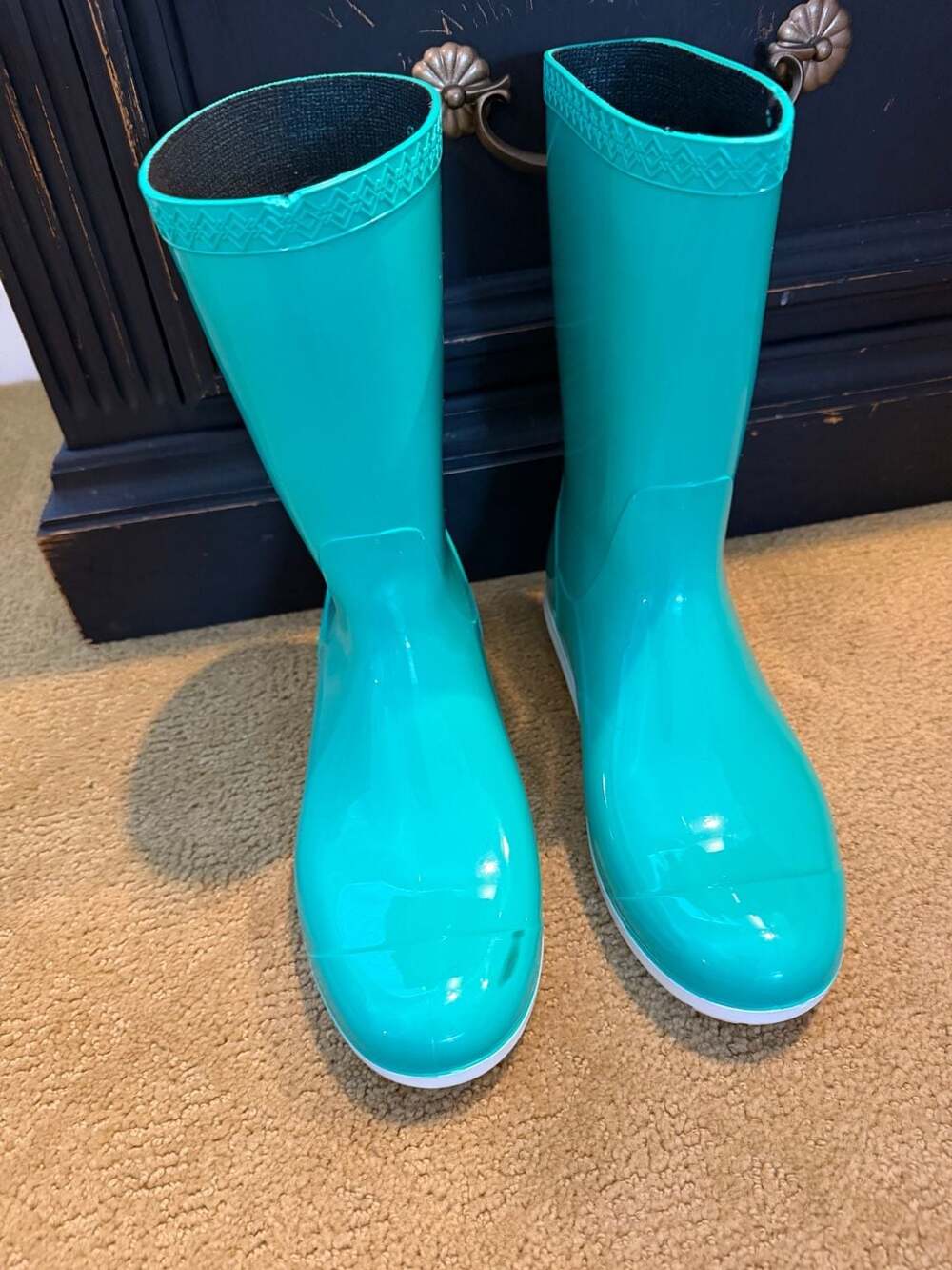 Ugg Sienna Rain Boots Size 8 Teal Rubber